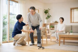 自費訪問リハビリを利用するまでの流れ｜相談から初回訪問までのイメージ画像